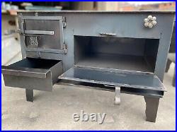 Extra Large Wood Stove, Wood Burning Cooking Oven, Handmade Kitchen Stove