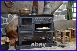 Extra Large Wood Stove with Fireplace, Handmade Custom Oven, Cooking Stove Cabin