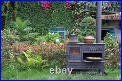 Extra Large Wood Stove with Fireplace, Handmade Custom Oven, Cooking Stove Cabin
