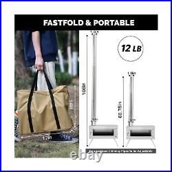 Fastfold Hot Tent Stove with Reinforced Body, Hot Tent Wood Stove with Second