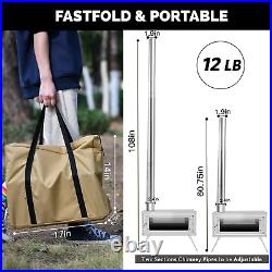 Fastfold Hot Tent Stove with Reinforced Body, Portable Wood Burning Stove
