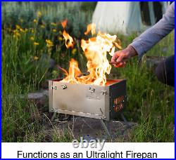 Fastfold Titanium Tent Stove Ultralight 4 Pound Titanium Wood Burning Sove
