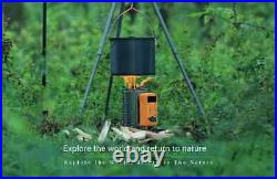 Field portable firewood stove for thermal power generation, with 5000mAh battery