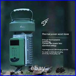 Field portable firewood stove for thermal power generation, with 5000mAh battery Field portable firewood stove for thermal power generation, with 5000mAh battery