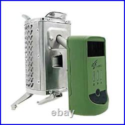Field portable firewood stove for thermal power generation, with 5000mAh battery Field portable firewood stove for thermal power generation, with 5000mAh battery
