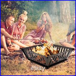 Fire Pit 25 Inch Outdoor Outside Wood Burning Portable Firepit Log Stove Fire