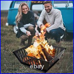 Fire Pit 25 Inch Outdoor Outside Wood Burning Portable Firepit Log Stove Fire