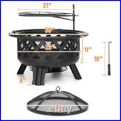 Fire Pit Heater Backyard Wood Burning Patio Deck Stove Fireplace Barbecue Garden
