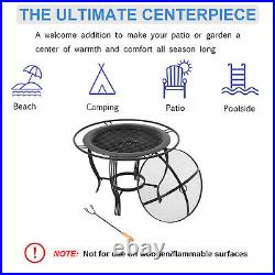 Fire Pit Heater Backyard Wood Burning Patio Deck Stove Fireplace Table Camping