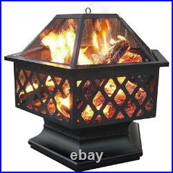Fire Pit Heater Backyard Wood Burning Patio Deck Stove Fireplace Table Outdoor