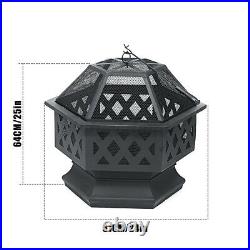 Fire Pit Heater Backyard Wood Burning Patio Deck Stove Fireplace Table Outdoor