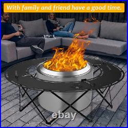 Fire Pit Solo Stove Surround Tabletop, Suitable for Bonfire Wood Burning Outdoor