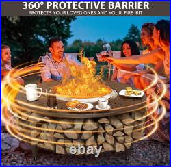 Fire Pit Surround Table Firewood Storage Shelf for Solo Stove Yukon Bonfire Fire Pit Surround Table Firewood Storage Shelf for Solo Stove Yukon Bonfire