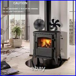 Fireplace Fan 180100195mm Black Multifunctional Stove Fan Wood-burning Stove