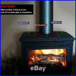 Fireplaces Stove Fan 8 Blades Heat Powered for Large Room Wood Log Fire Burning#