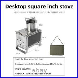 Firewood Square Stove Fire Heater Stove Picnic Hiking Camping Wood Burner Stove Firewood Square Stove Fire Heater Stove Picnic Hiking Camping Wood Burner Stove