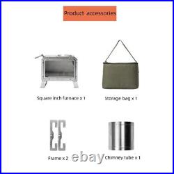 Firewood Square Stove Fire Heater Stove Picnic Hiking Camping Wood Burner Stove Firewood Square Stove Fire Heater Stove Picnic Hiking Camping Wood Burner Stove