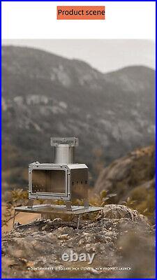 Firewood Square Stove Fire Heater Stove Picnic Hiking Camping Wood Burner Stove Firewood Square Stove Fire Heater Stove Picnic Hiking Camping Wood Burner Stove