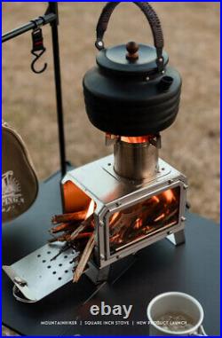 Firewood Square Stove Fire Heater Stove Picnic Hiking Camping Wood Burner Stove Firewood Square Stove Fire Heater Stove Picnic Hiking Camping Wood Burner Stove