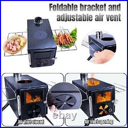 Fitinhot Camp Wood Stove, Tent Wood Burning Stoves Portable with Chimney Pipe