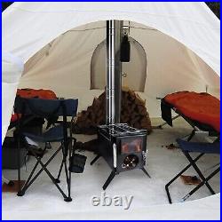 Fitinhot Camp Wood Stove, Tent Wood Burning Stoves Portable with Chimney Pipe