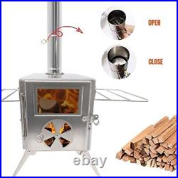 Fitinhot Tent Stove, Portable Camping Wood Burning Stoves Stainless Steel wit Fitinhot Tent Stove, Portable Camping Wood Burning Stoves Stainless Steel wit