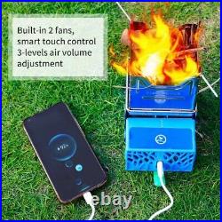 Flame Cube Portable Wood Burning Camping Stove Outdoor Battery USB Power Bank