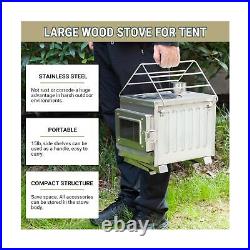 Fltom Camping Wood Stove, Portable Hot Tent Stove with Sectional Chimney Pipe Fltom Camping Wood Stove, Portable Hot Tent Stove with Sectional Chimney Pipe