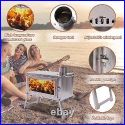 Foldable Large Tent Stoves with Chimney Pipe Wood Burning Stove for Camping