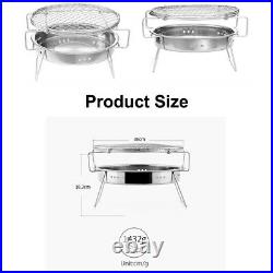 Foldable Wood Burning Camping Stove Barbecue Cookware Grill Stove Round Grill