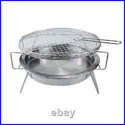 Foldable Wood Burning Camping Stove Barbecue Cookware Grill Stove Round Grill