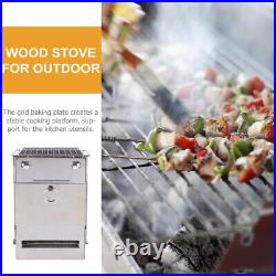Foldable Wood Burning Stove Outdoor BBQ Stove Portable Wood Burning Stove