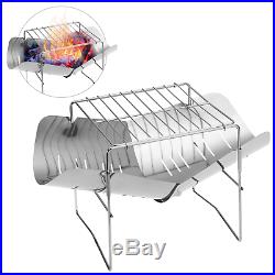 Folding BBQ Fire Pits Grill Portable Stove Home Outdoor Camping Wood Burning pit