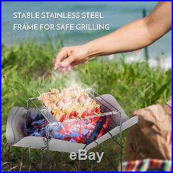 Folding BBQ Fire Pits Grill Portable Stove Home Outdoor Camping Wood Burning pit