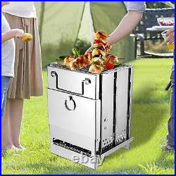 Folding Camping Grill Stove with Storage Bag Wood Burning Stove for Patio