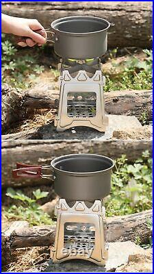 Folding Camping Stove Wood Burning For BBQ Picnic Hiking Travel Outdoors