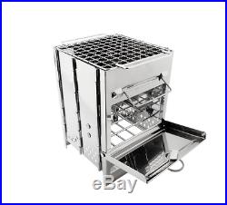 Folding Stainless Steel Backpacking Wood Burning Stove