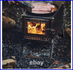 Folding Titanium Wood Stove for Camping and Outdoor Cooking Folding Titanium Wood Stove for Camping and Outdoor Cooking