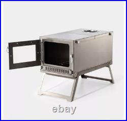 Folding Titanium Wood Stove for Camping and Outdoor Cooking Folding Titanium Wood Stove for Camping and Outdoor Cooking
