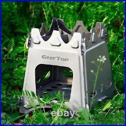 GEERTOP Camping Stove Outdoor, Lightweight Stainless Steel Wood Burning Stove