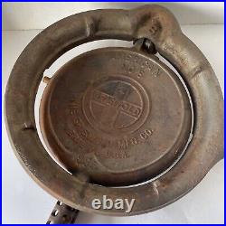 GRISWOLD Waffle Maker #8 Vintage Cast Iron American PAT No. 151 Erie PA 1922