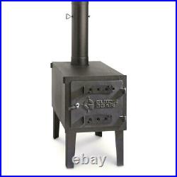 GUIDE GEAR Outdoor Wood Stove Adjustable Air Vent Camp Warmer Coffee Sauce Pans