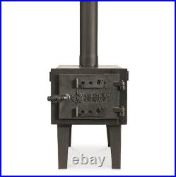 GUIDE GEAR Outdoor Wood Stove Adjustable Air Vent Camp Warmer Coffee Sauce Pans