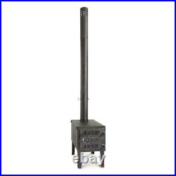 GUIDE GEAR Outdoor Wood Stove Adjustable Air Vent Camp Warmer Coffee Sauce Pans