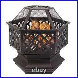 Garden Party Fire Pit Outdoor Wood Burning Stove Garden Backyard Patio BBQ Grill