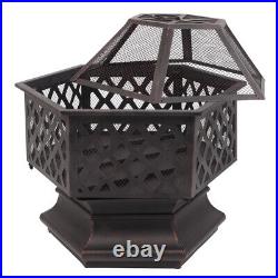 Garden Party Fire Pit Outdoor Wood Burning Stove Garden Backyard Patio BBQ Grill