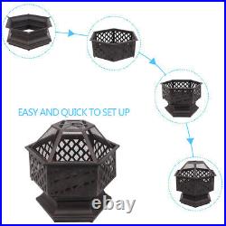 Garden Party Fire Pit Outdoor Wood Burning Stove Garden Backyard Patio BBQ Grill