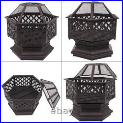 Garden Party Fire Pit Outdoor Wood Burning Stove Garden Backyard Patio BBQ Grill