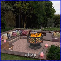 Garden Party Fire Pit Outdoor Wood Burning Stove Garden Backyard Patio BBQ Grill