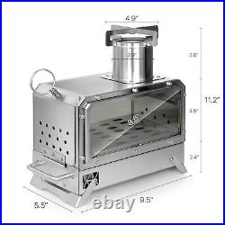 GoHawk Portable Wood Burning Camp Stove 9.5 Mini Heater Burner with Fireproo GoHawk Portable Wood Burning Camp Stove 9.5 Mini Heater Burner with Fireproo